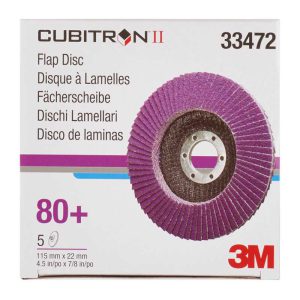 Disco lamellare 3M™ Cubitron™ II, T29, 115 mm x 22 mm, 80+, 33472