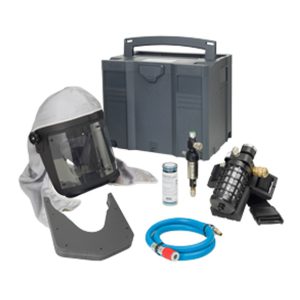 Kit di protezione della respirazione SATA nello systainer: SATA vision 2000 n e cintura con adsorbitore a carboni attivi e valvola di regolazione dell'aria, SATA air warmer, tubo per aria SATA 1,2m (