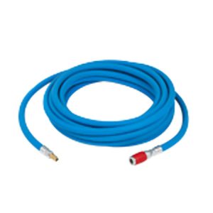 Tubo per aria SATA, blu, 9 mm, lunghezza 10 m con raccordo rapido, rosso e nipplo
