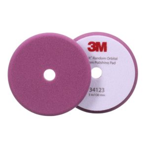 Tampone in spugna morbida per pasta abrasiva per lucidatrici rotorbitali 3M™ Perfect-It™, viola, 130 mm (5 in), 34123
